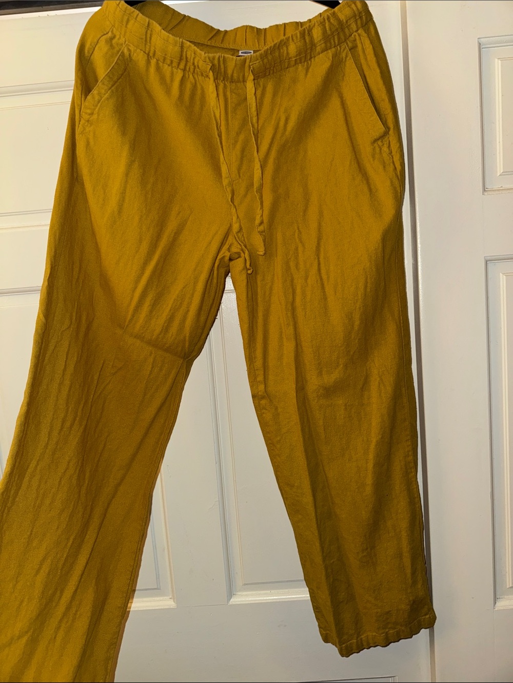 Old Navy Wide-Leg Drawstring Pants in Mustard